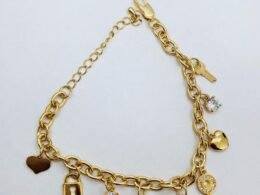 Pulseira minimalista banhada a ouro