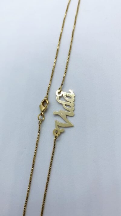Colar personalizado vida folheado a ouro