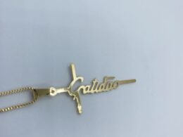 Colar personalizado gratidão folheado a ouro