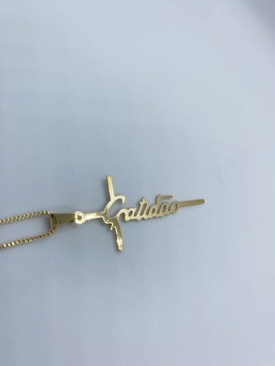 Colar personalizado gratidão folheado a ouro