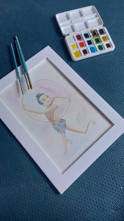 Quadrinho Personalizado em Aquarela com Moldura Grátis em Foam Board - Imagem 3