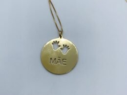 Colar personalizado mae banhado no ouro
