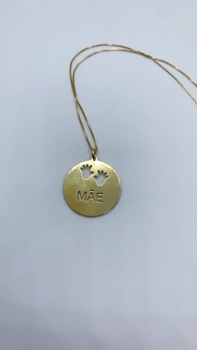 Colar personalizado mae banhado no ouro