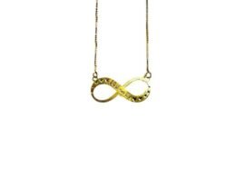 Colar infinito vazado personalizado banhado a ouro