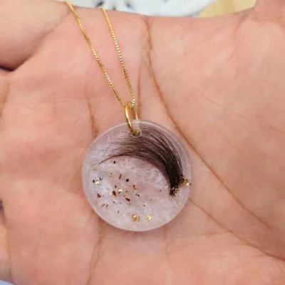Joia afetiva cabelo ou pêlo + detalhes