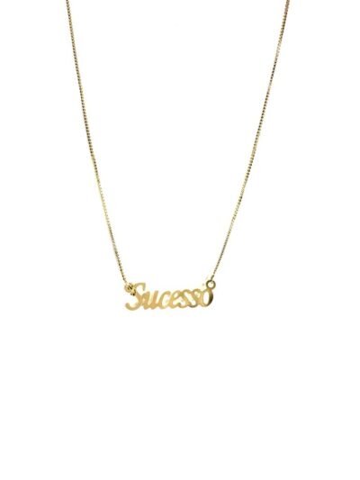 Colar personalizado sucesso banhado a ouro