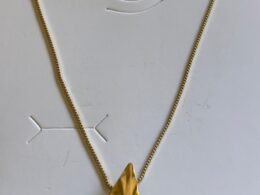 Conjunto triângulo banhado a ouro