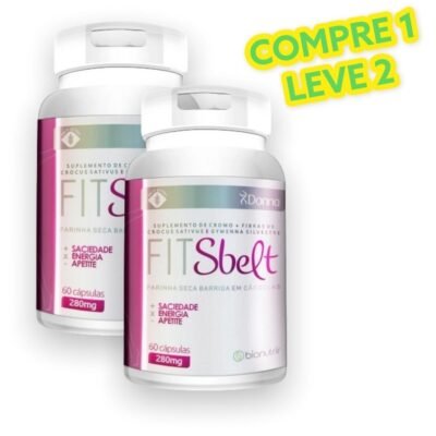 Fit Sbelt Seca Barriga 280mg (60 caps) - COMPRE 1 LEVE 2 BioNutrir