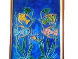 Quadro vitral peixes