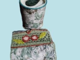 Kit Banheiro - porta algodão e porta papel higiênico