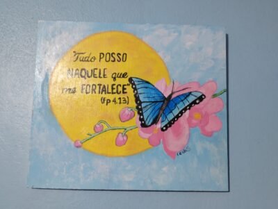 Quadro com frases bíblica