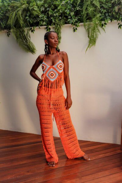 Pantalona e Cropped Croche Marrocos