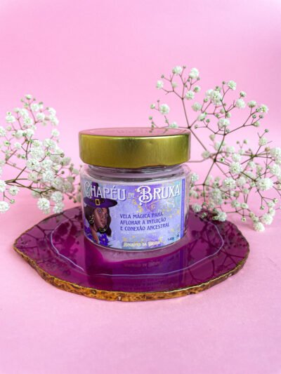 Vela aromática Chapéu de Bruxa 140g - maçã e canela