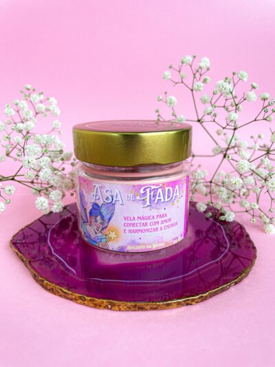 Vela aromática Asa de Fada 140g - morango e caramelo