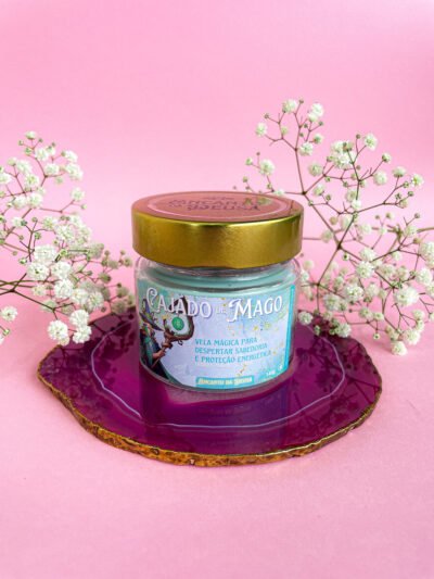 Vela aromática Cajado de Mago 140g - cedro e mirra