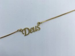 Colar personalizado Deus folheado ouro