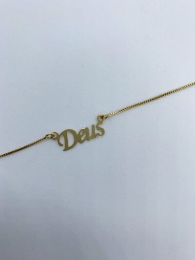 Colar personalizado Deus folheado ouro