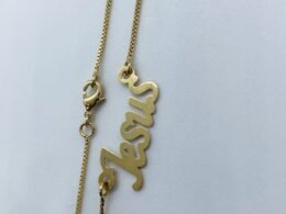 Colar personalizado Jesus folheado ouro