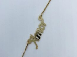 Colar personalizado Amor banhado no ouro