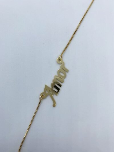 Colar personalizado Amor banhado no ouro