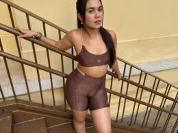Conjunto Cross de short Café