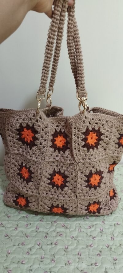 Bolsa de Square em crochê - Imagem 2