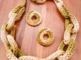 Colar e brinco Coleção Elos Verde