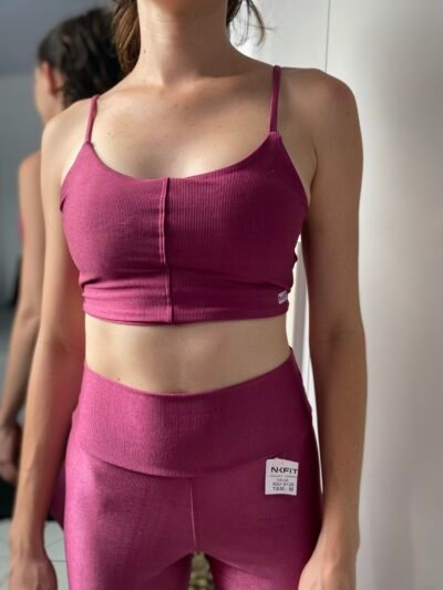 Conjunto de calça microcanelado